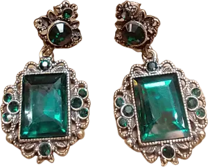 00's Emerald Green Earrings