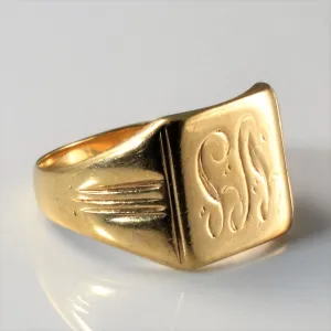 10K Gold Canadian Hallmarked Signet Ring | SZ 7 |