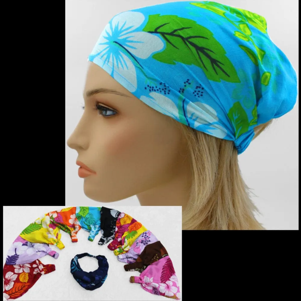 12 Hawaii Floral Elastic Bandana-Headbands ($1.95 each)