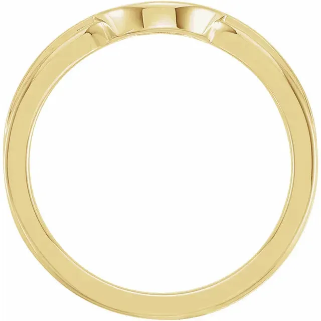 14K Yellow Gold 10x9 mm Oval Signet Ring