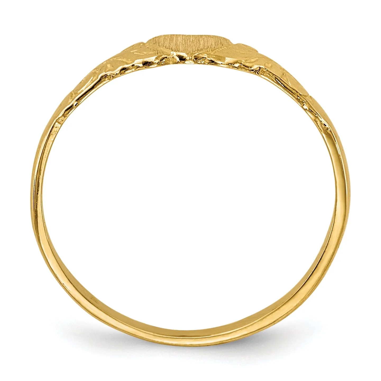 14k Yellow Gold Heart Children's Ring