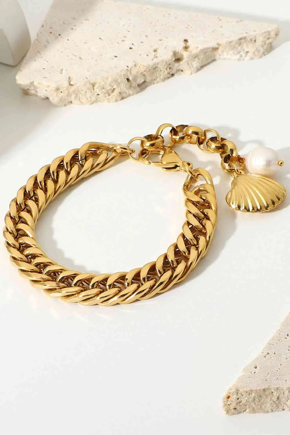 18K Gold-Plated Curb Chain Bracelet