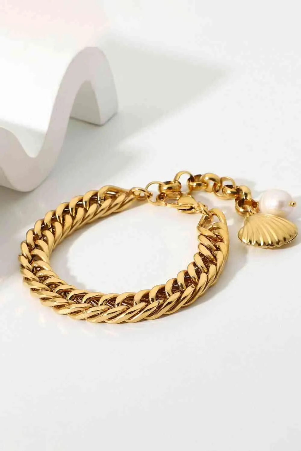 18K Gold-Plated Curb Chain Bracelet