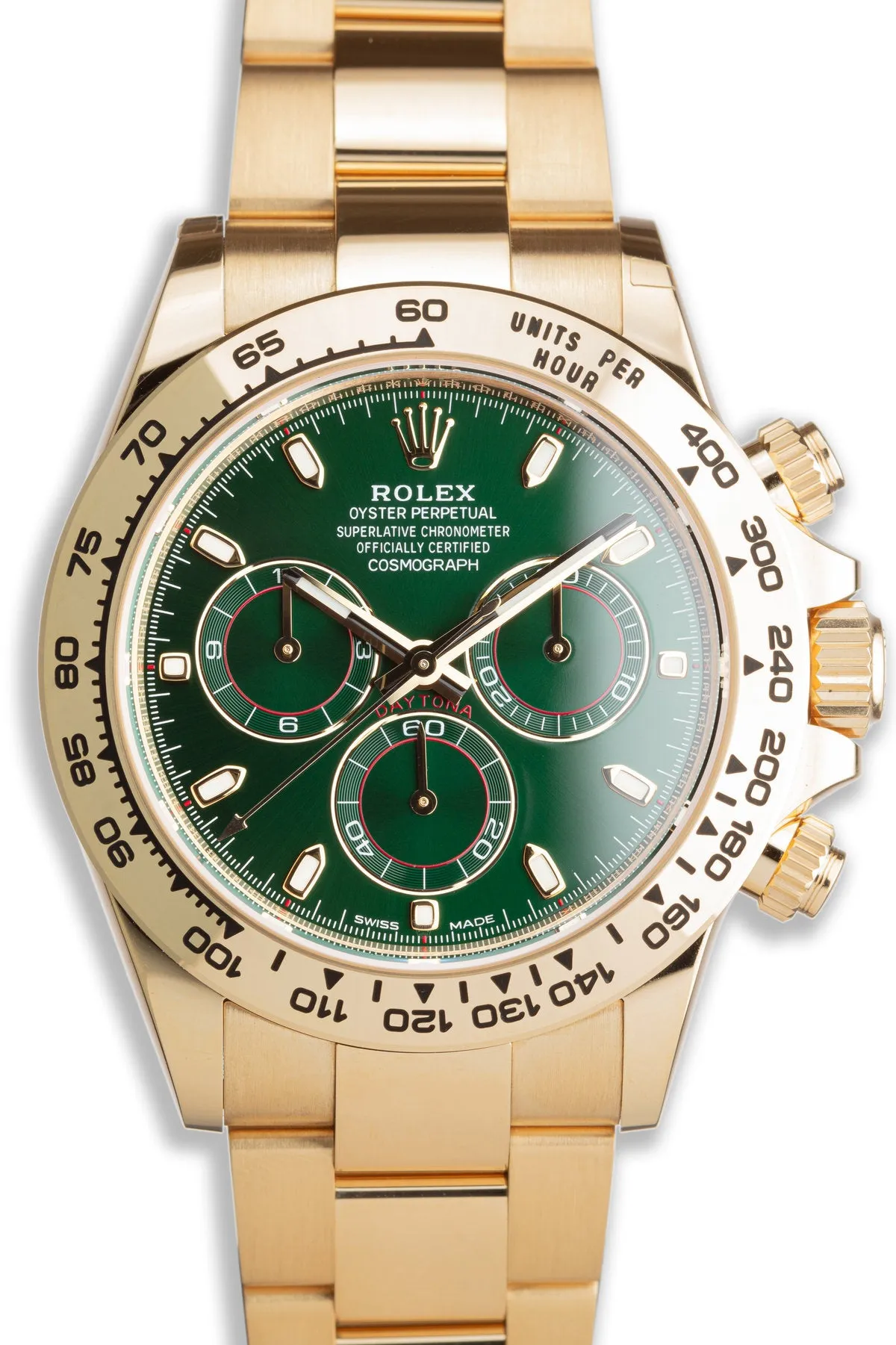 2020 Rolex 18K YG Daytona 116508 Green Dial with Box & Papers