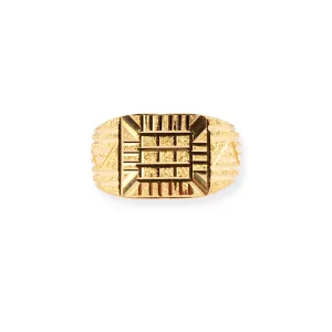 22ct Gold Gents Signet Ring GR-7898