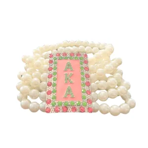 AKA Pearl and Rhinestone Bracelet