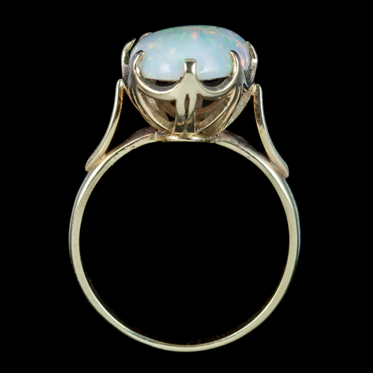 Antique Victorian Natural Opal Solitaire Ring 7ct Opal