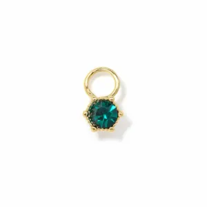 Astrid Emerald Hoop Charm