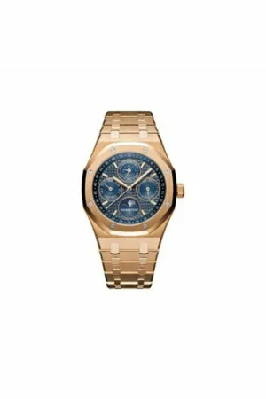 audemars piguet royal oak 18kt rose gold 41mm blue dial men's watch ref. 26574or.oo.1220or.02