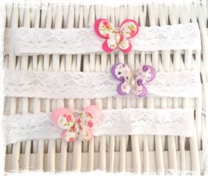 Baby & girl lace butterfly headband.