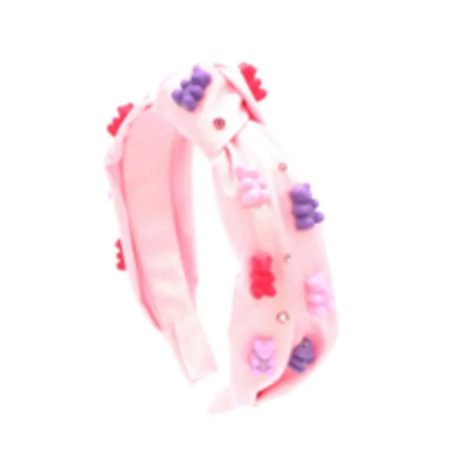 Bari Lynn 3D Gummy Bear Headband - Iridescent Pink