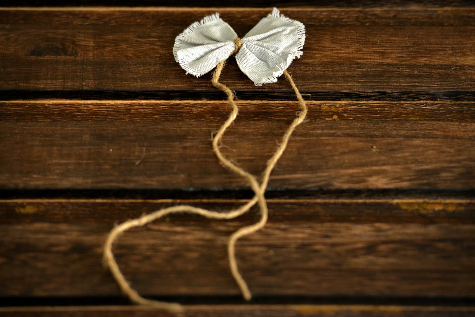 Bow-Tie Headband - Light Gray