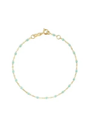 Bracelet Classique Gigi Or Jaune Et Résines Jade 17cm