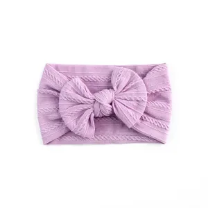 Cable Bow Headband - Violet