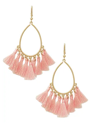 Caren Bestselling Teardrop Tassel Statement Earrings