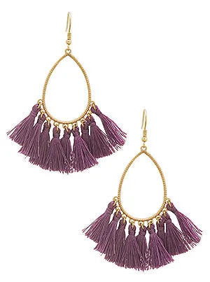 Caren Bestselling Teardrop Tassel Statement Earrings