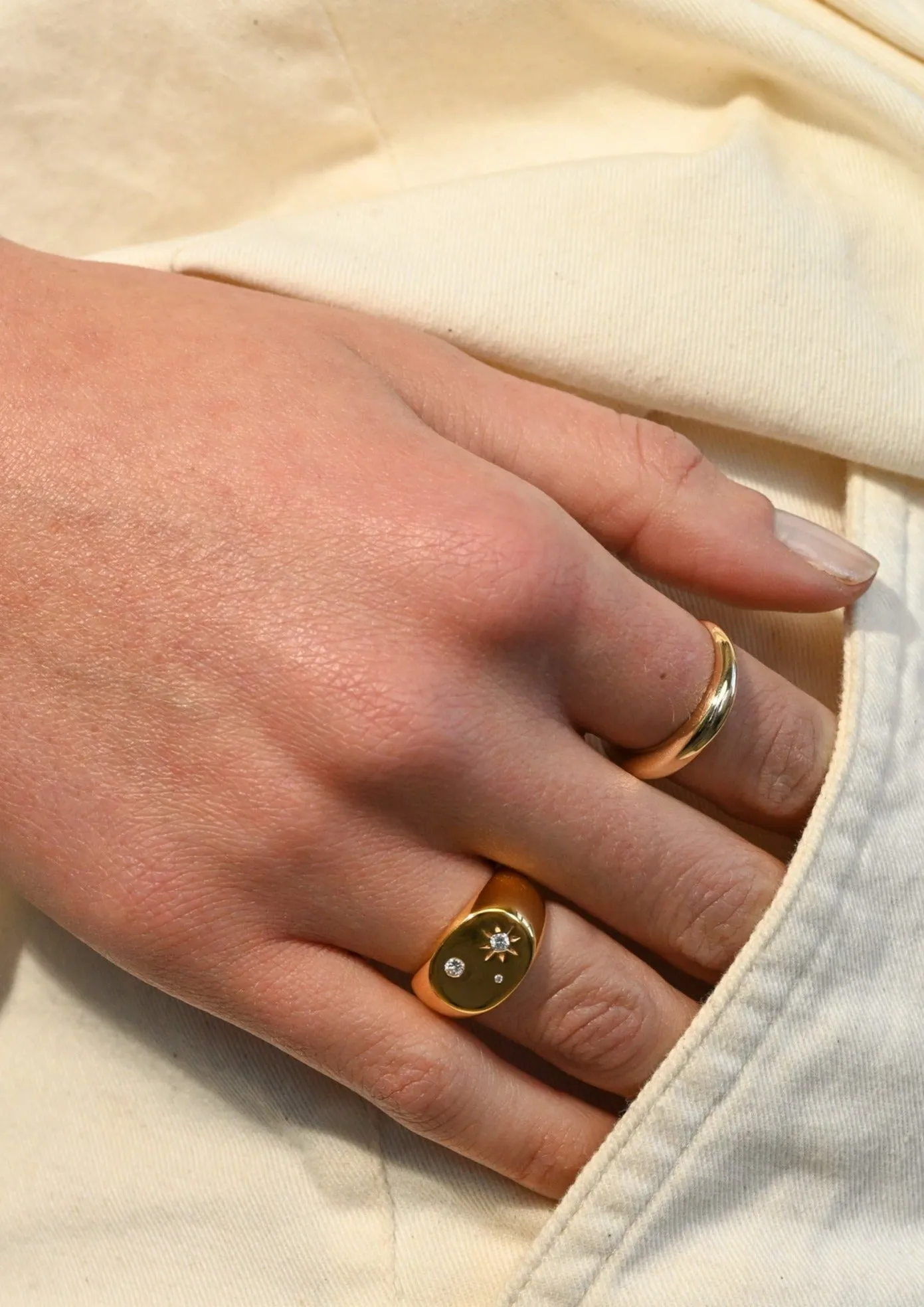 Celestial Seal Signet Ring in Gold