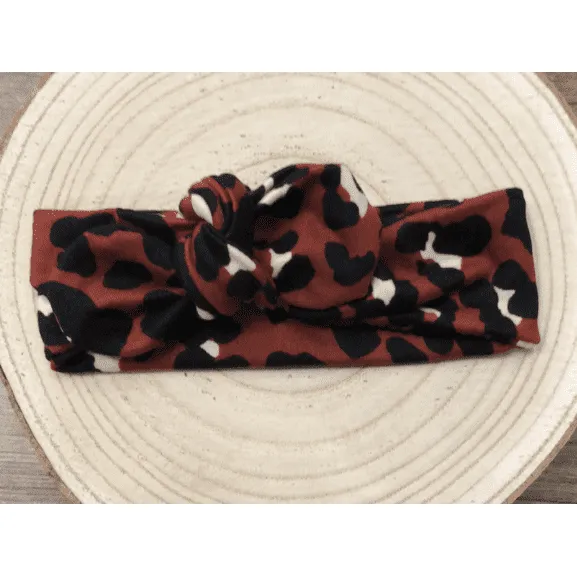 Cheetah Knot Bow Headband