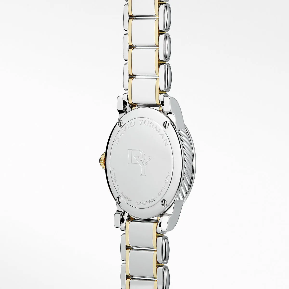 Classic 34mm Stainless Steel and 18K Gold Quartz Watch with Diamond Markers