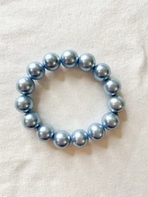 Colored Glass Pearl Stretch Bracelets