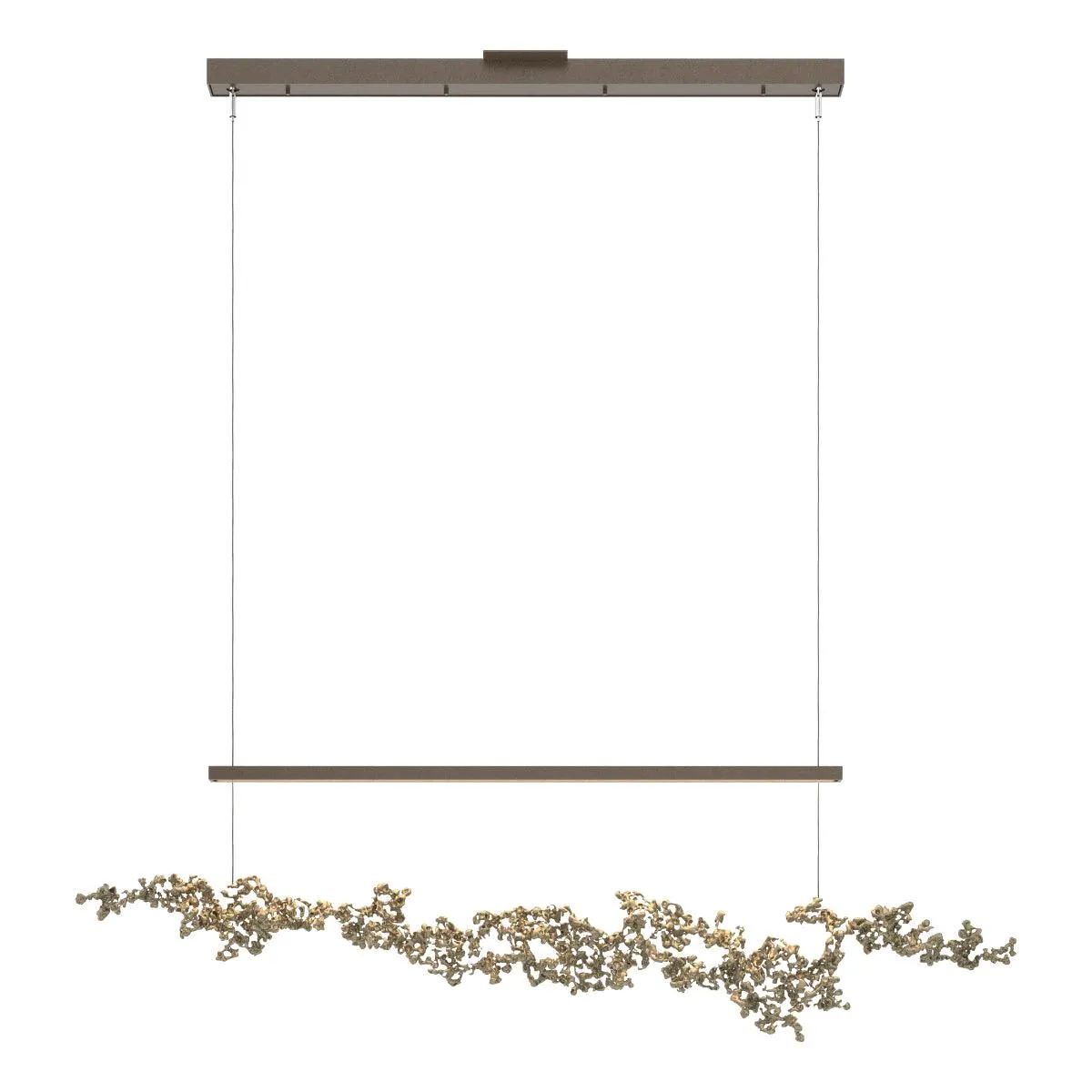 Coral 56 in. LED Linear Pendant Light Bronze finish