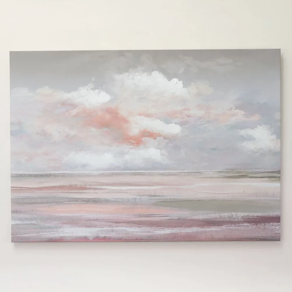 Coral Skies Landscape Canvas Print