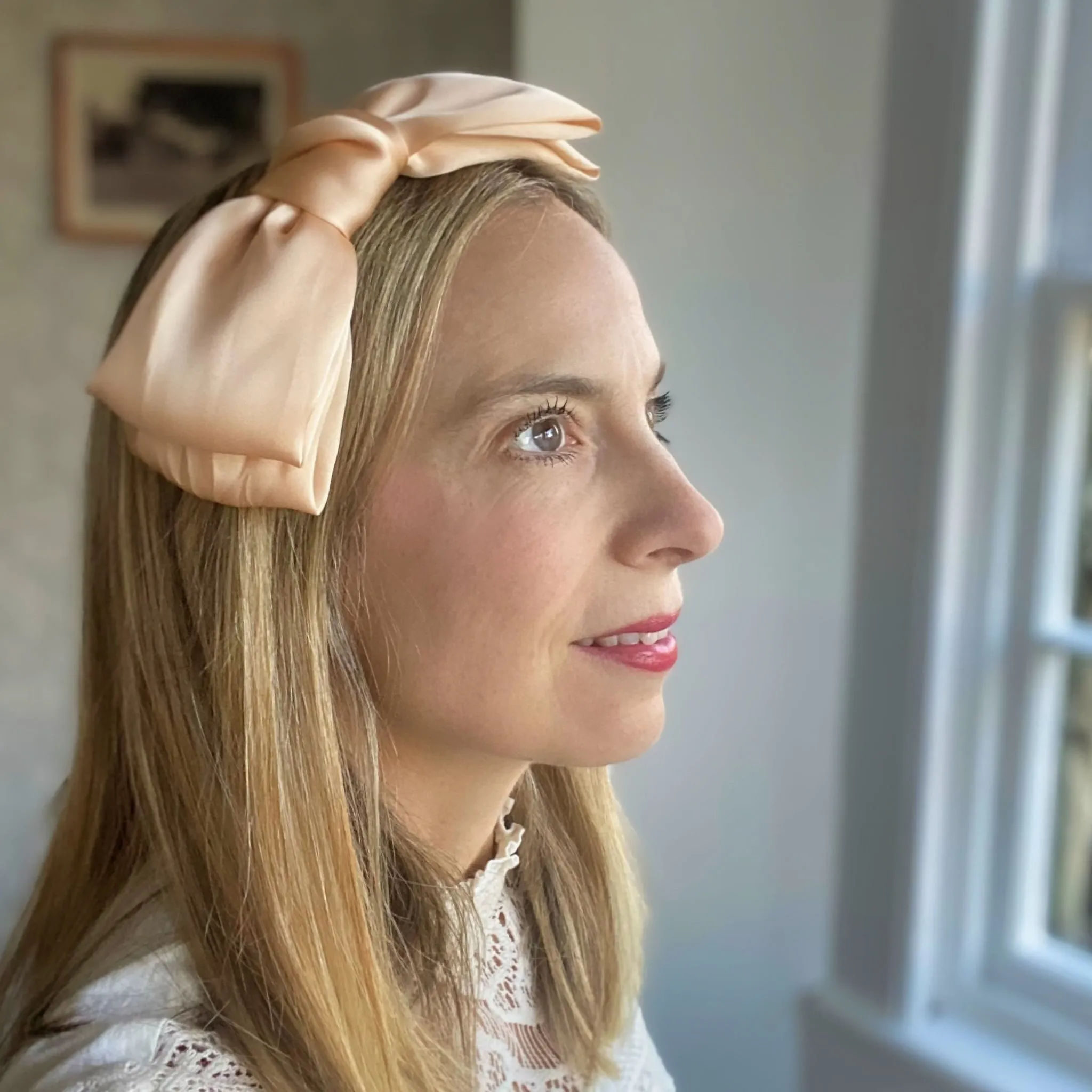 Cream Fascinator Bow Headband