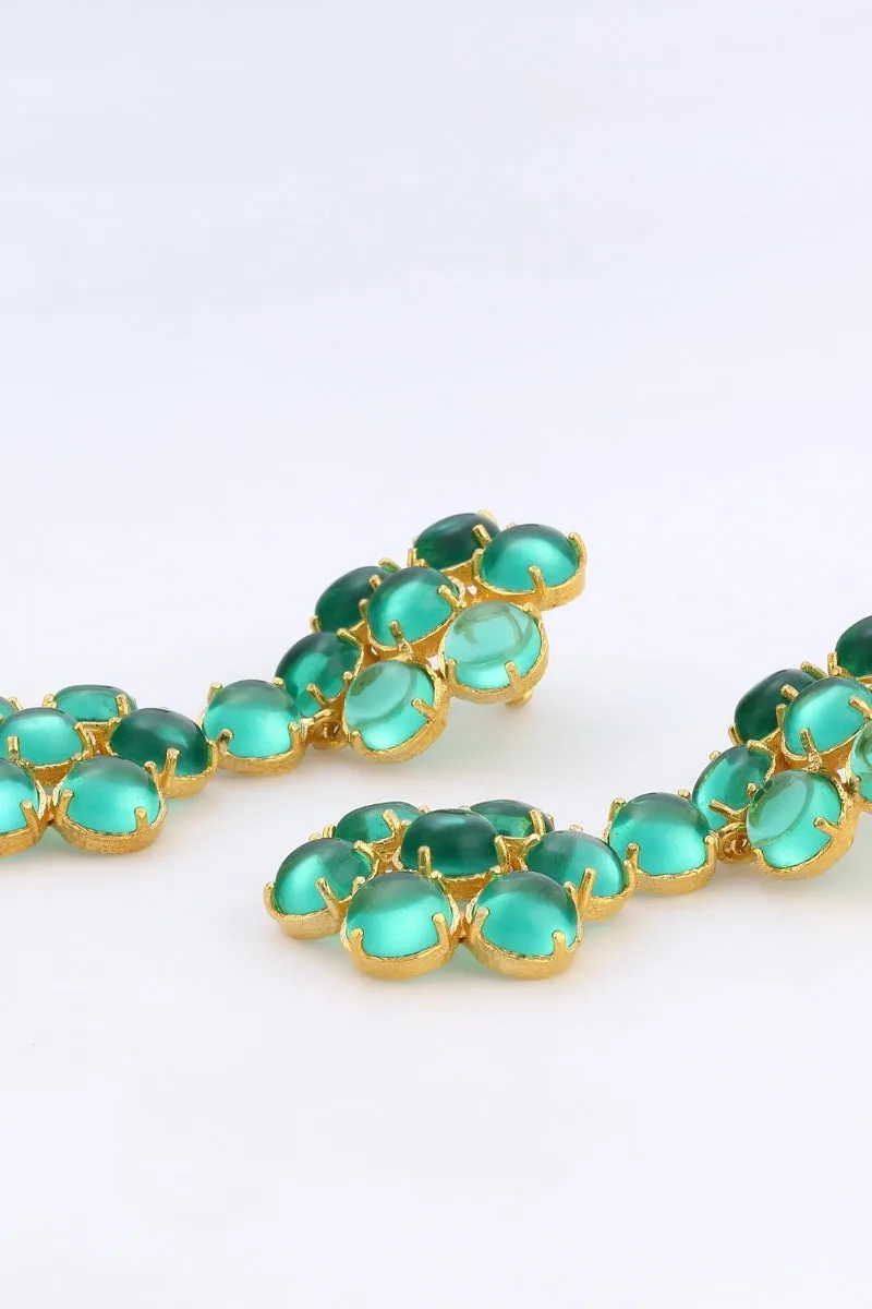 CYBELE EARRINGS IN EMERALD GREEN