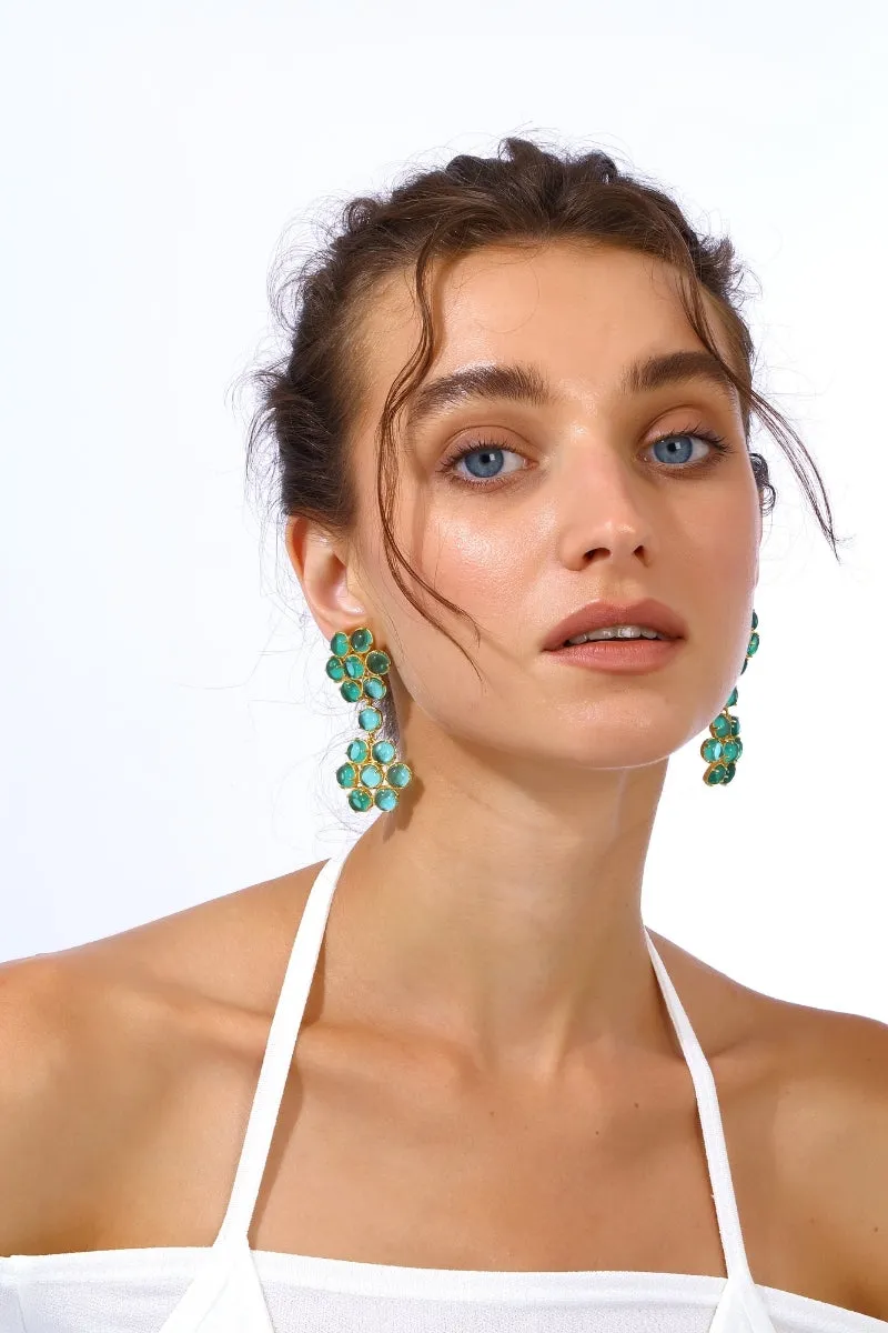 CYBELE EARRINGS IN EMERALD GREEN