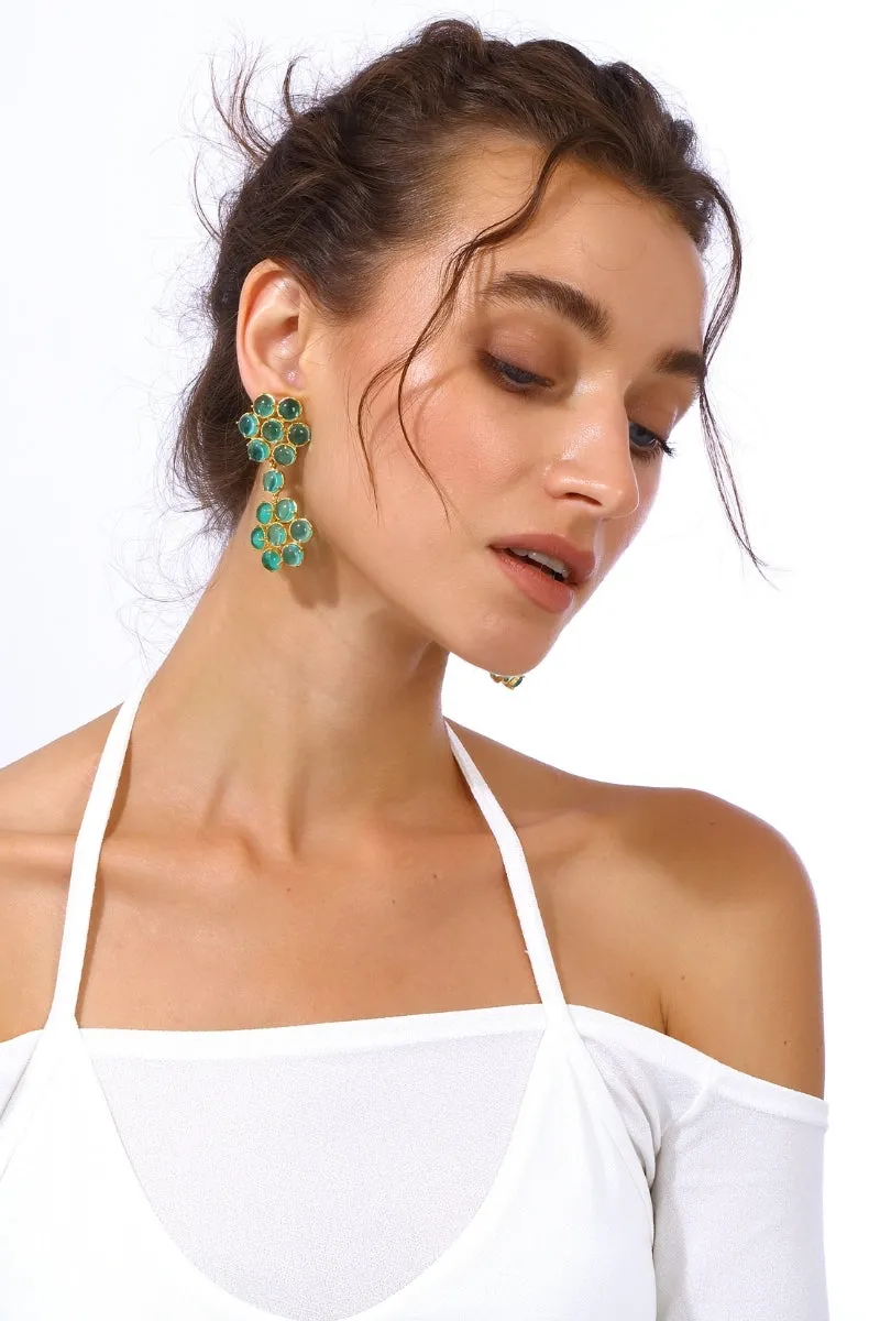 CYBELE EARRINGS IN EMERALD GREEN