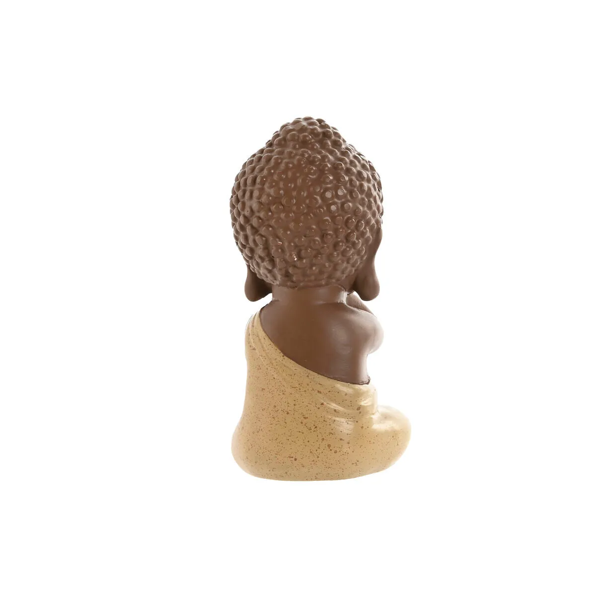 Decorative Figure Home ESPRIT Orange Coral Lime Resin Buddha Oriental 5,5 x 5 x 10,5 cm (3 Units)