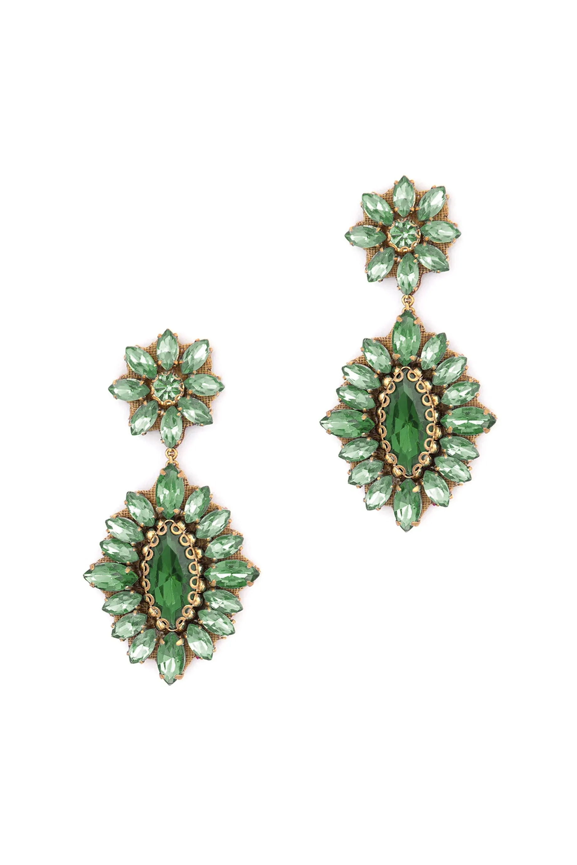 Deepa Gurnani Alianah Earring - Emerald