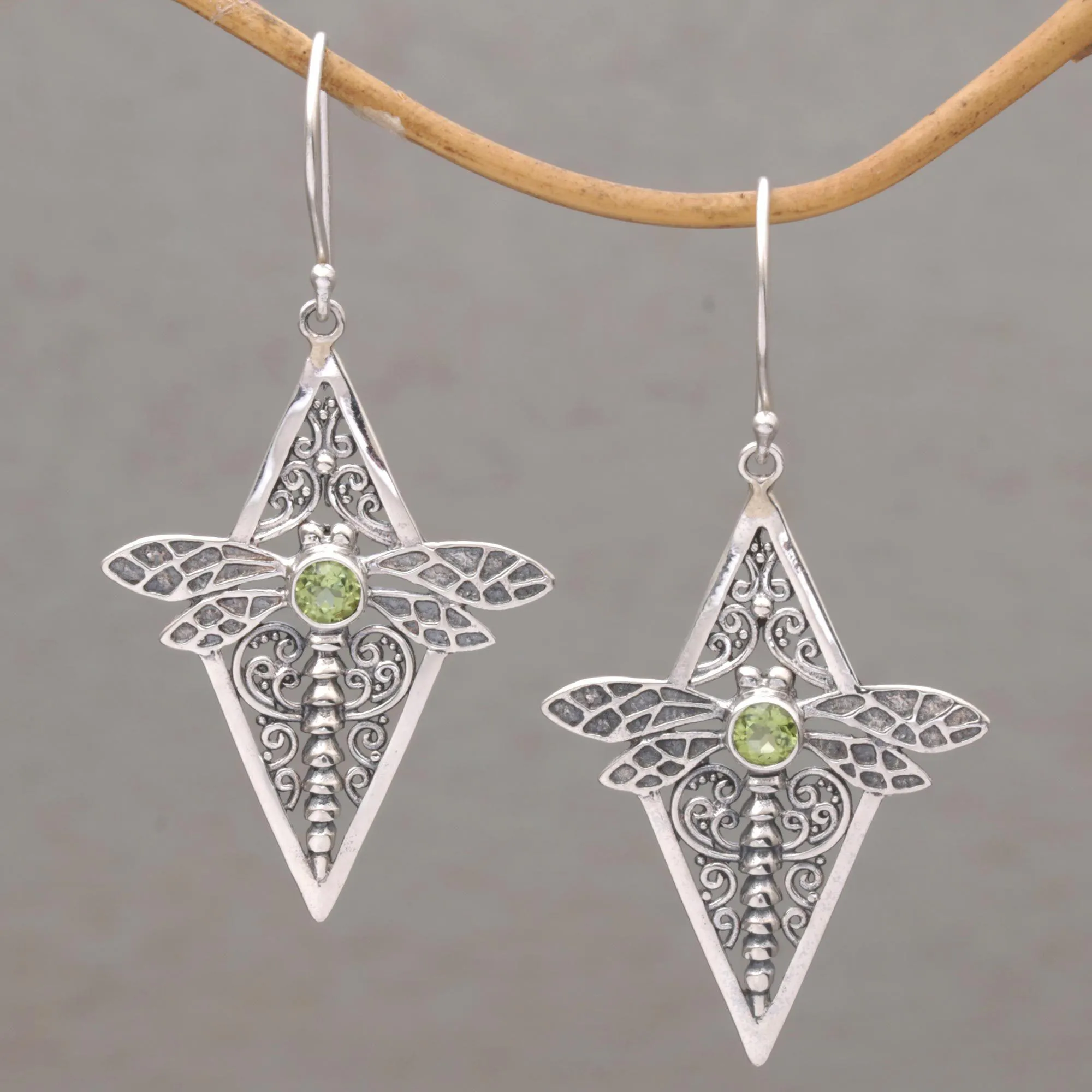 Dragonfly Diamonds Dangle Earrings