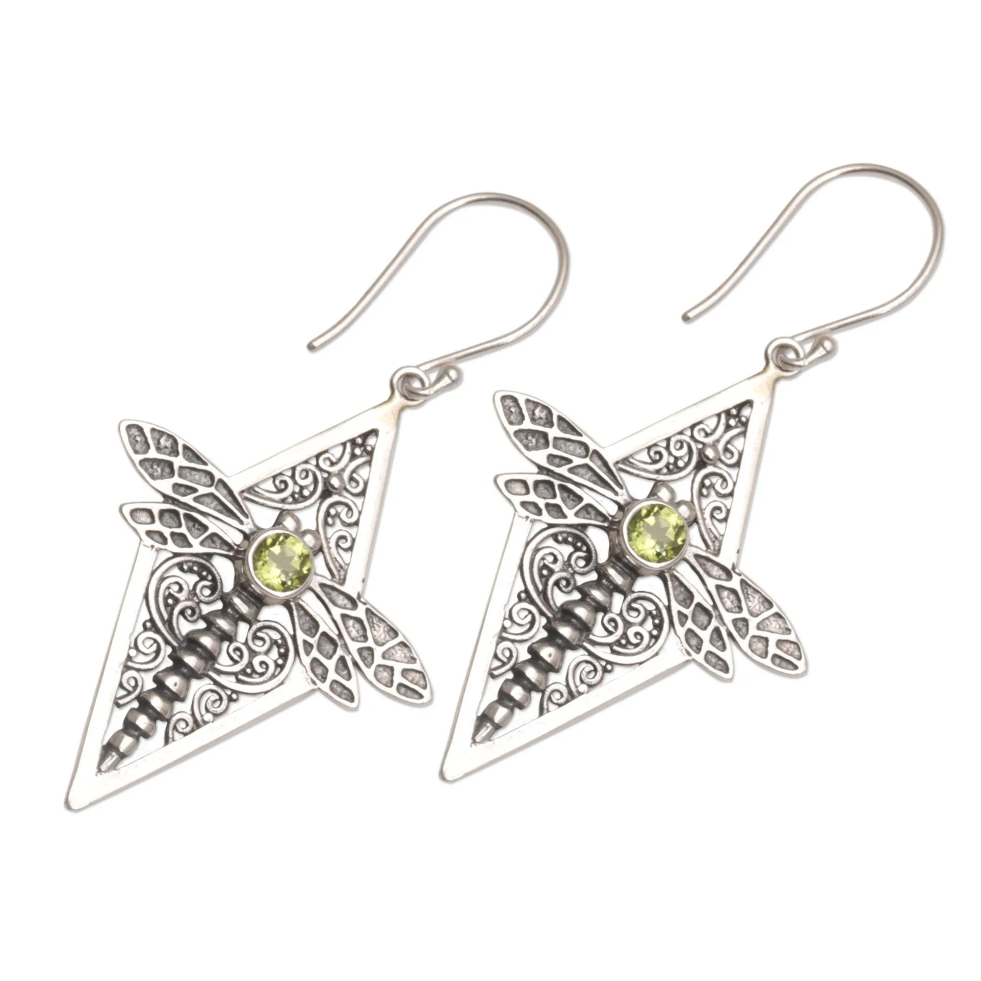 Dragonfly Diamonds Dangle Earrings