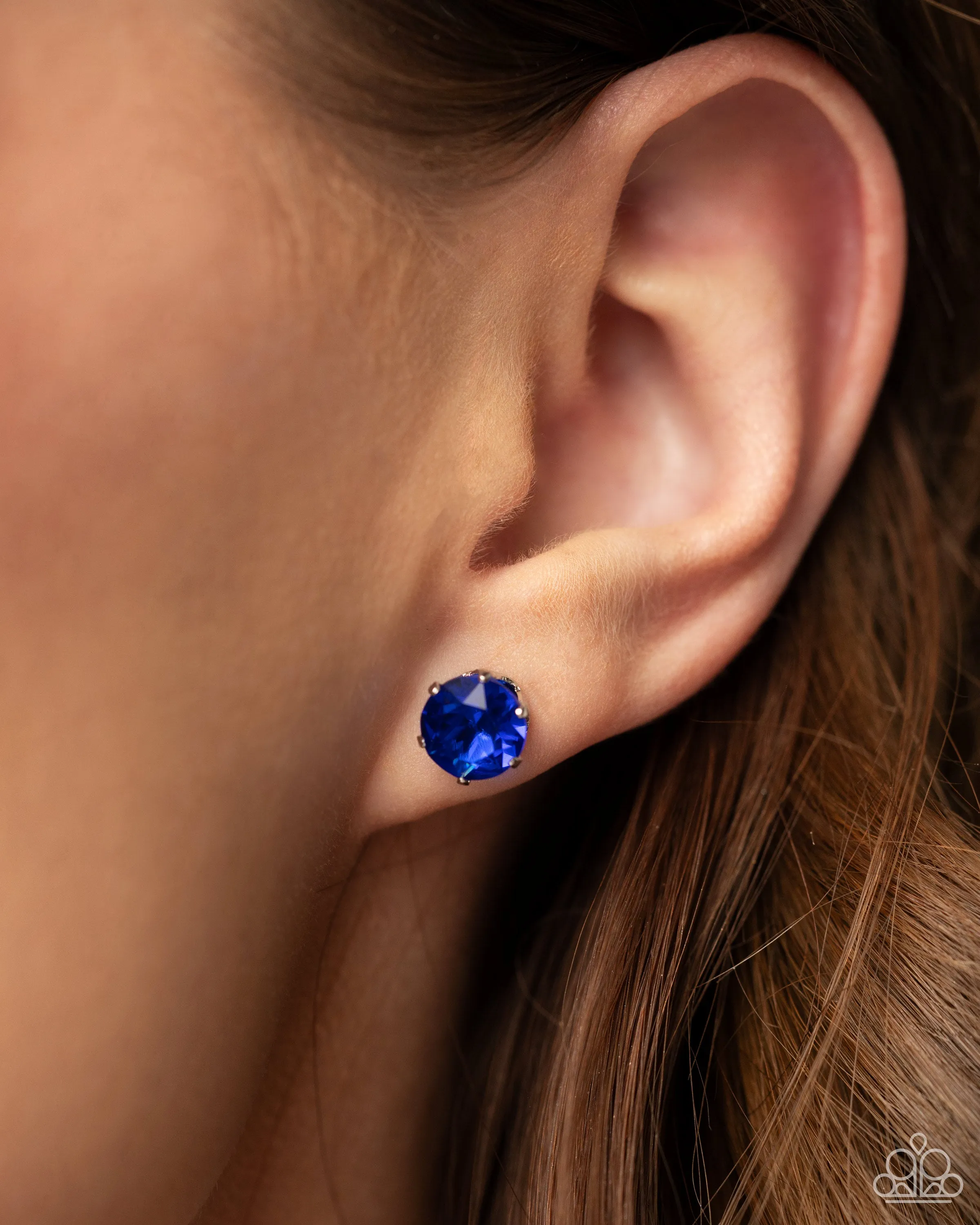 Earrings Breathtaking Birthstone - Blue POST E3017