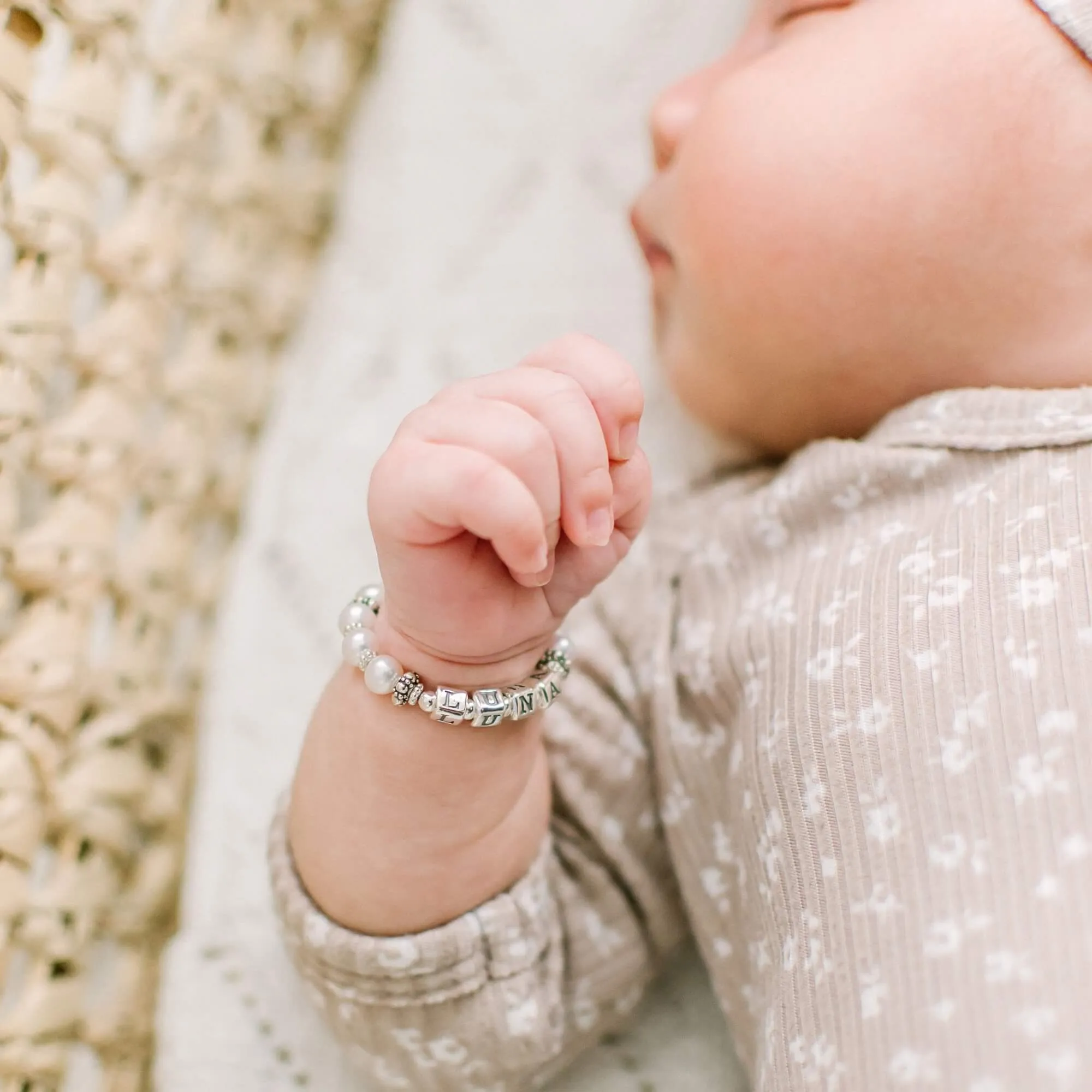 Elegant Pearl Name Bracelet