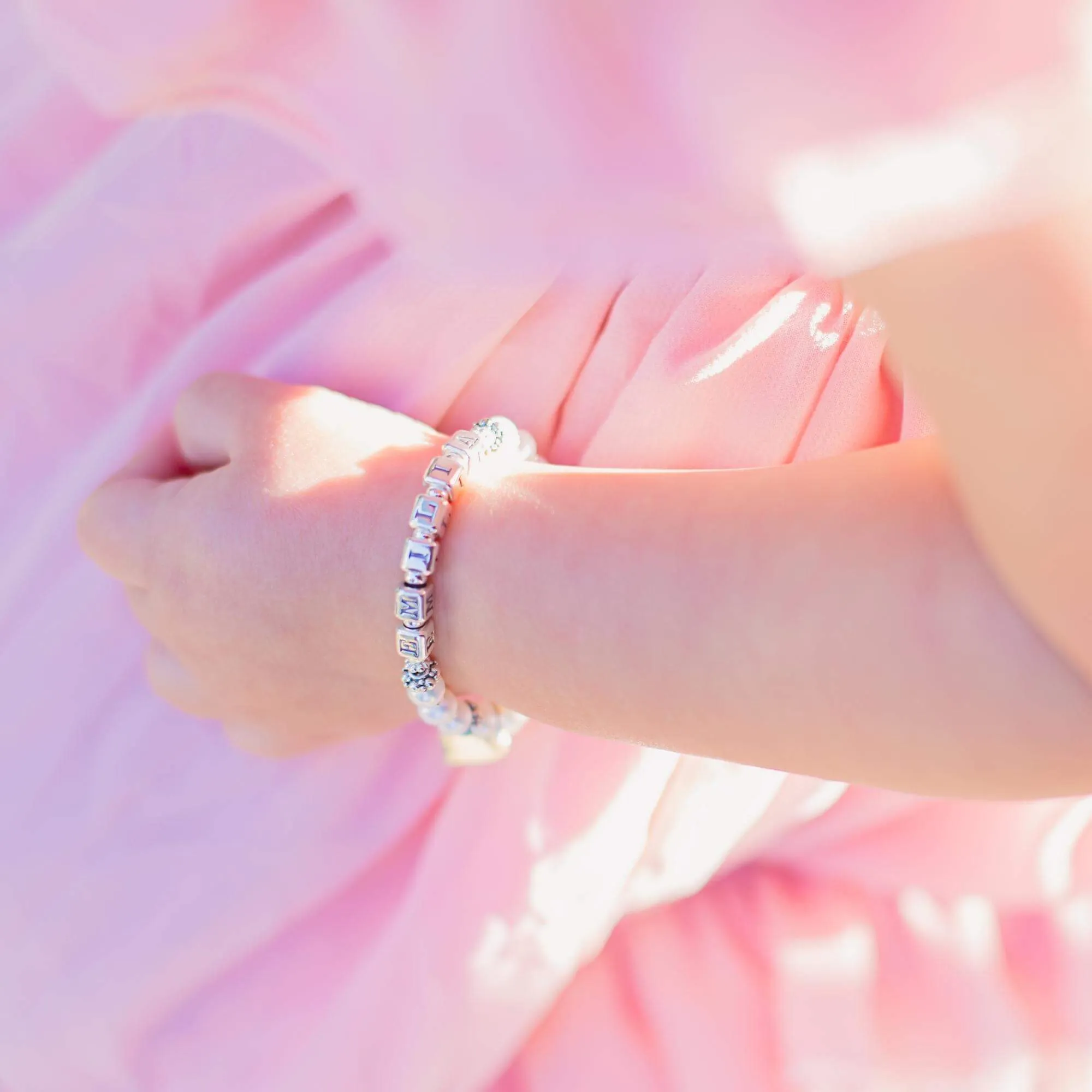 Elegant Pearl Name Bracelet