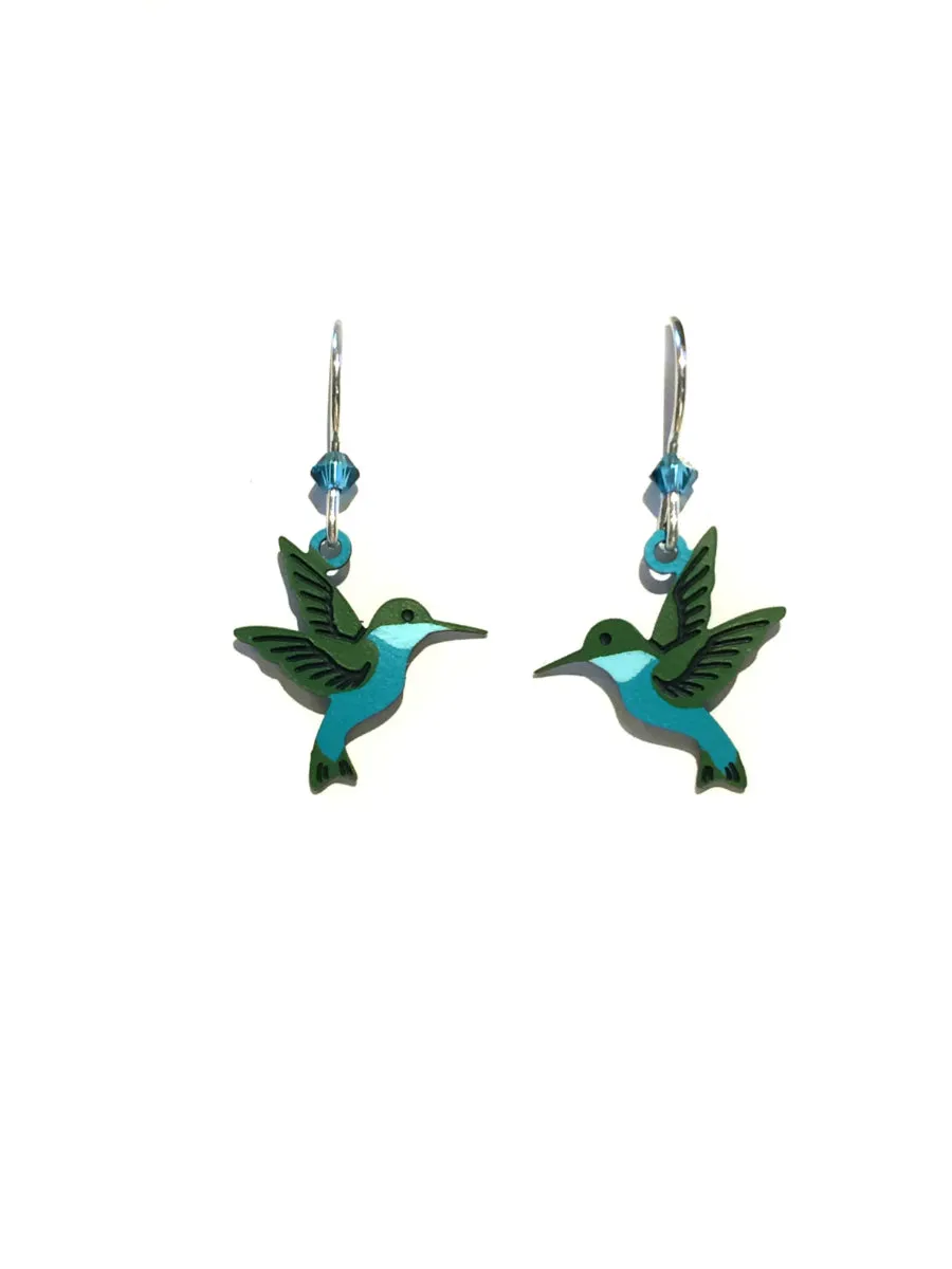 Emerald Hummingbird Dangles by Sienna Sky