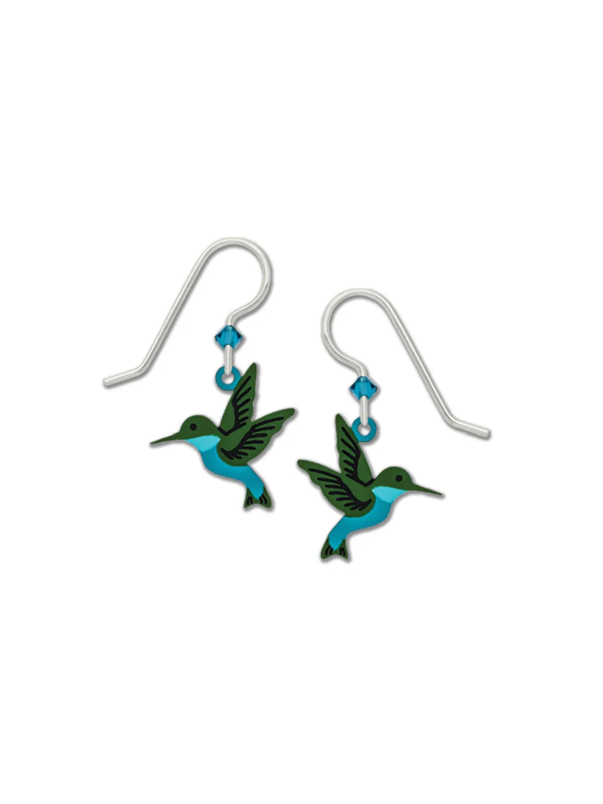 Emerald Hummingbird Dangles by Sienna Sky