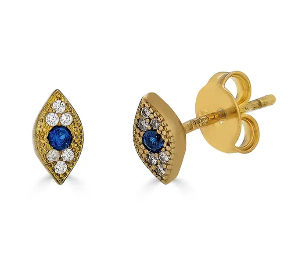 Evil Eye Sapphire Studs