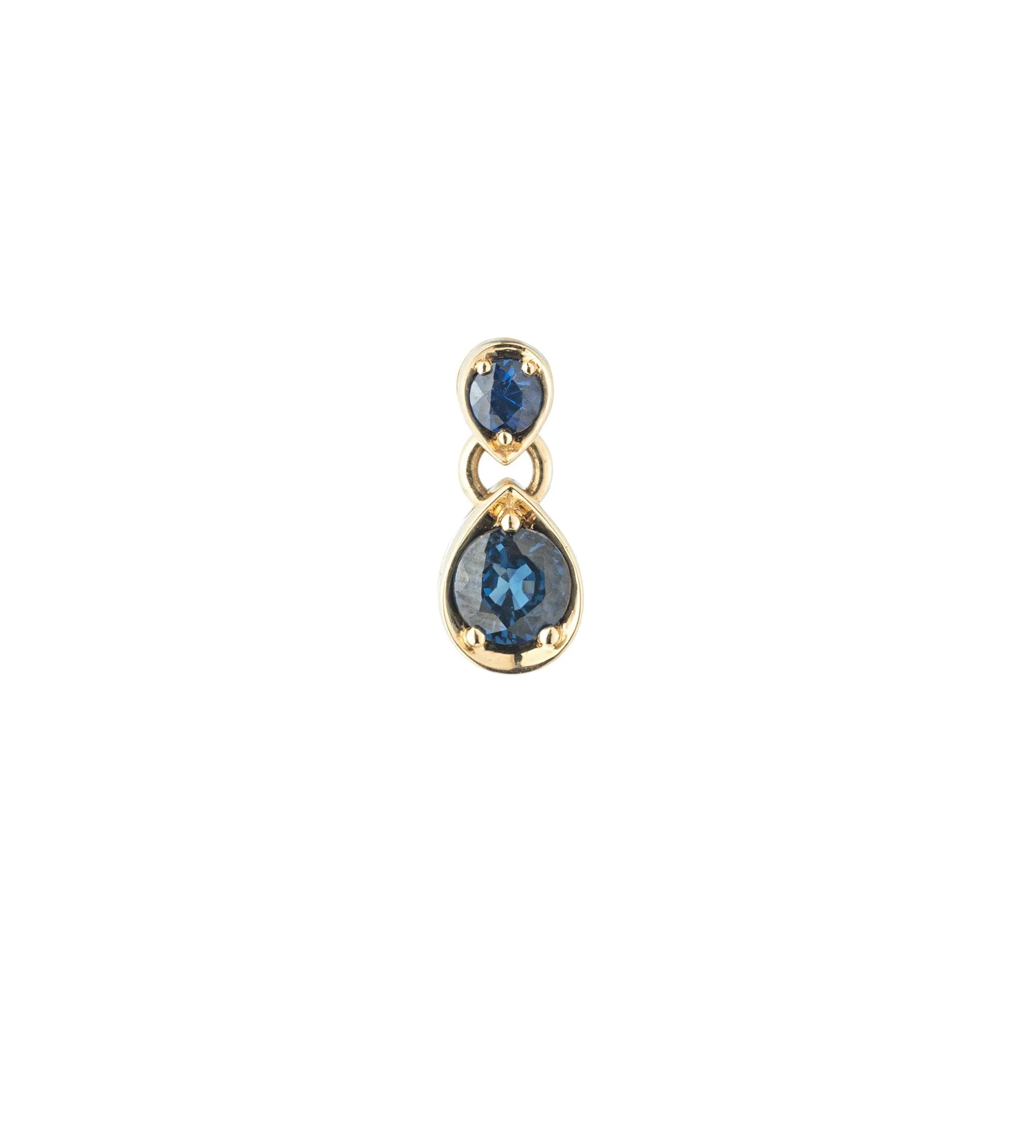 Forever & Always a Pair - Love : Blue Sapphire Gemstone Double Drop Earring