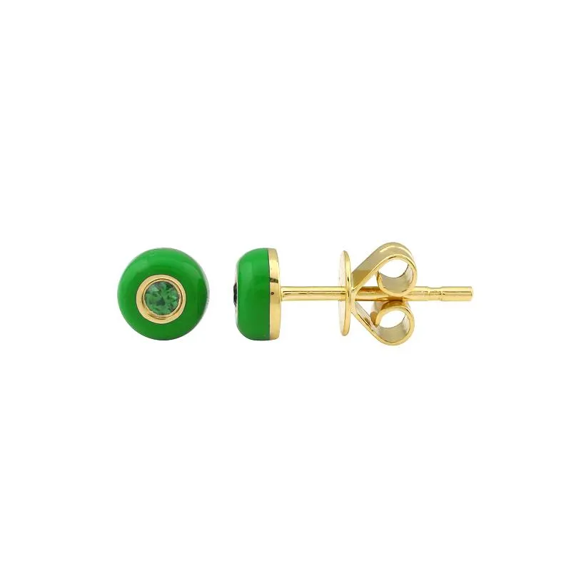 Gemstone Enamel Eye Studs