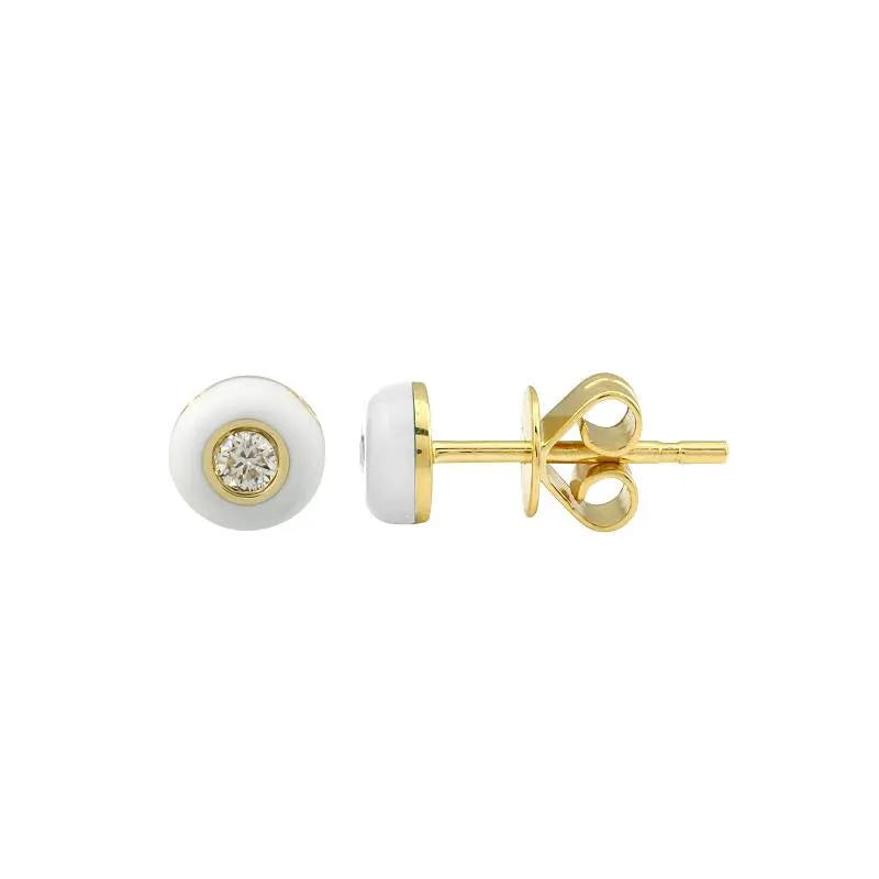 Gemstone Enamel Eye Studs