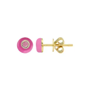 Gemstone Enamel Eye Studs