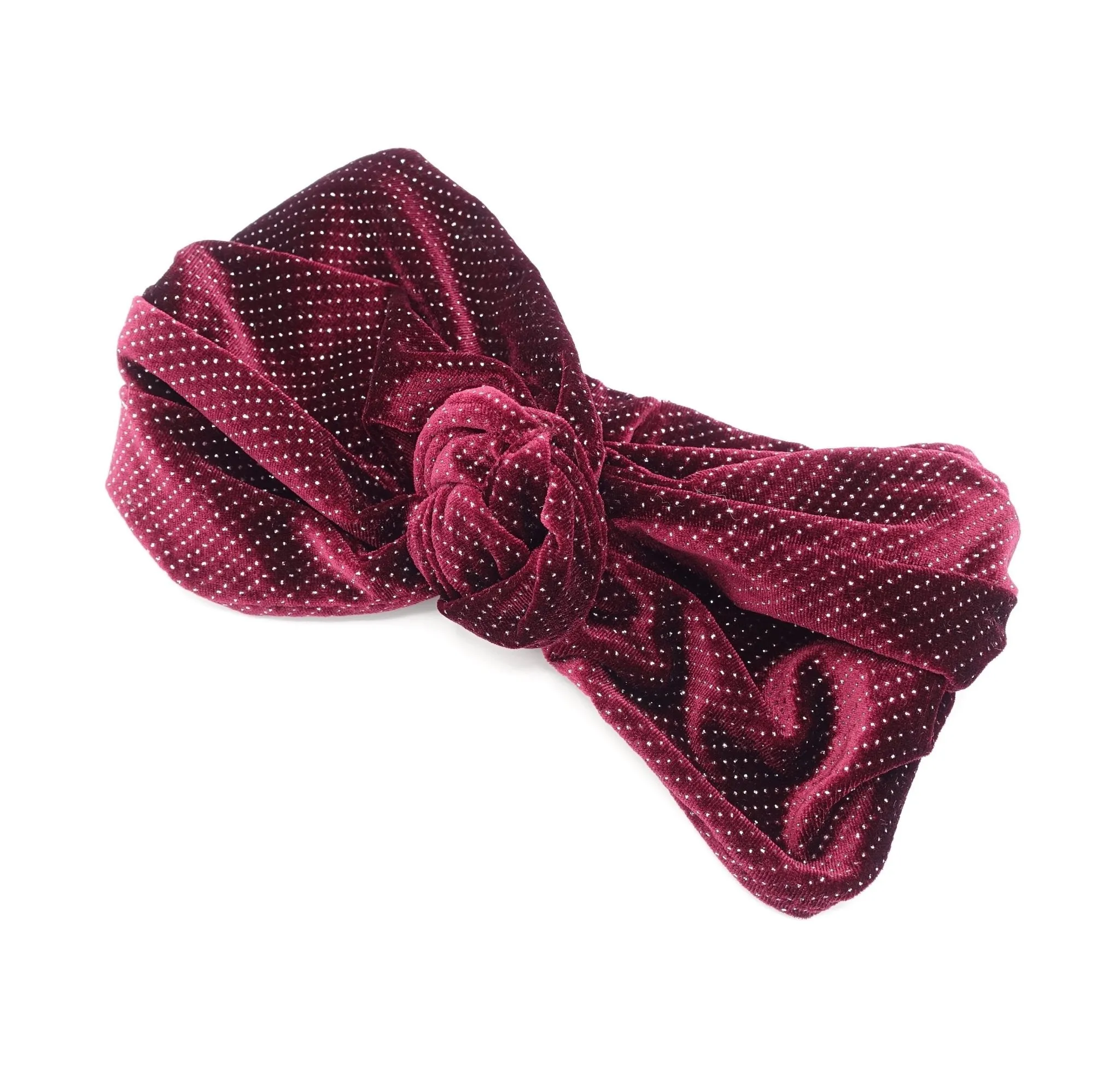 glittering velvet circle knot hair turban headband stylish Fall Winter hairband for women