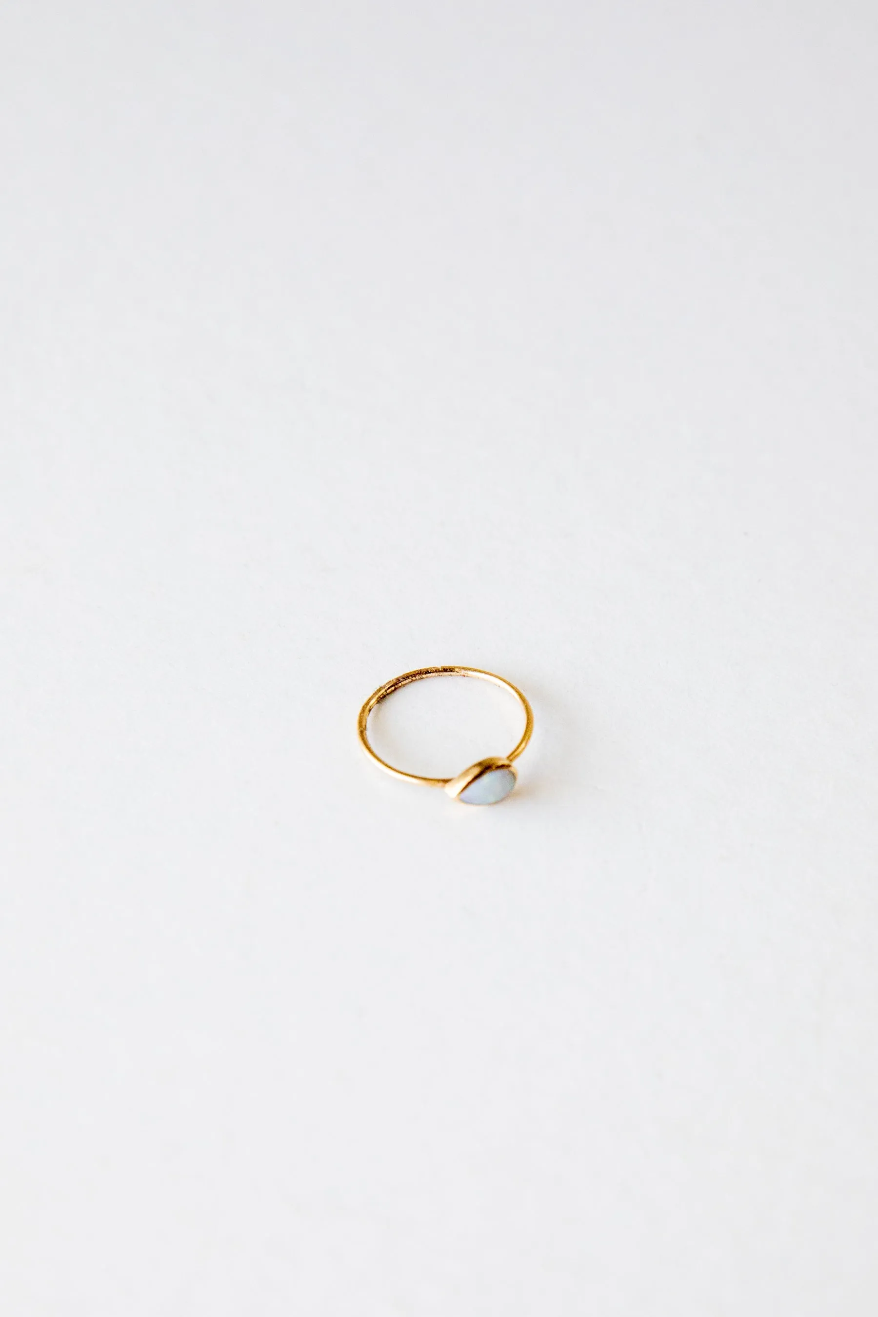 Gold Opal Teardrop Ring