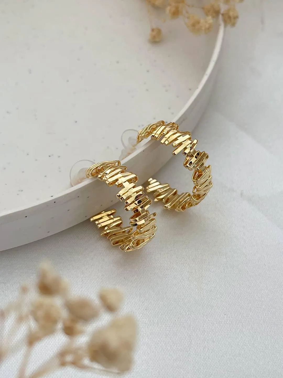 Gold Pin Earrings