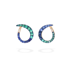 Grand Radiant Hoop Earrings | Emeralds and sapphires