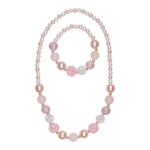 Great Pretenders Pinky Pearl Necklace & Bracelet Set