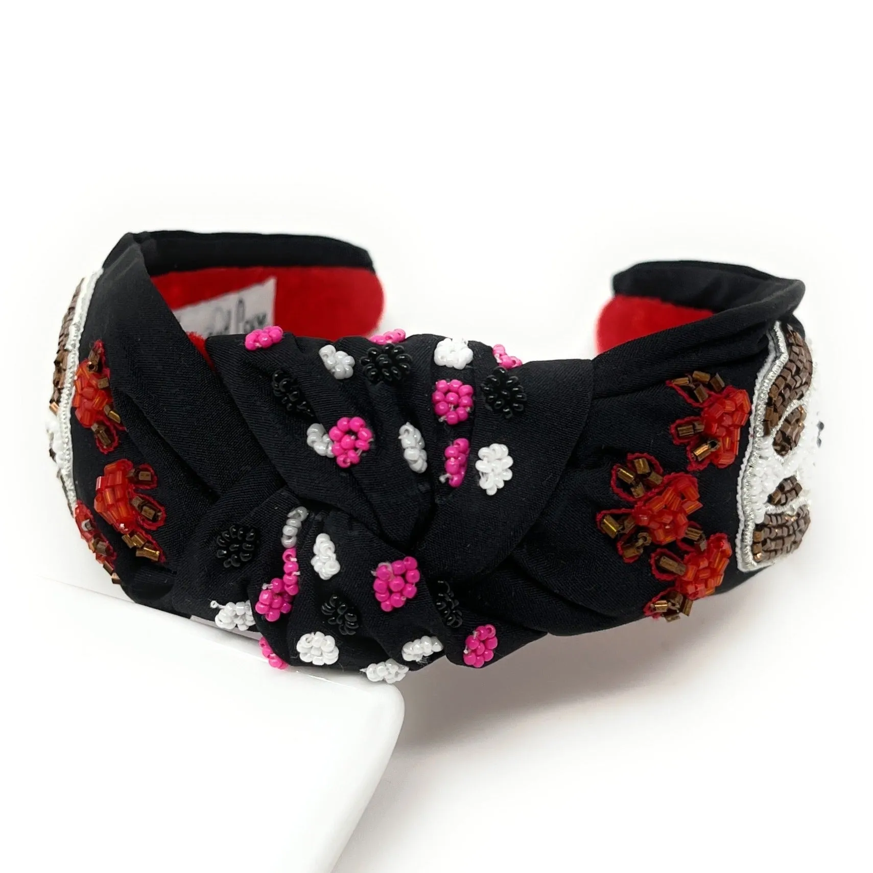 Hand Beaded Dog Mom Knot Headband